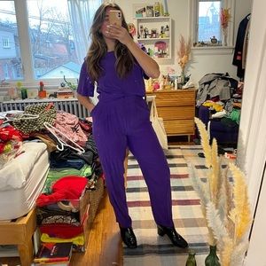 Purple Silk Two Piece Set